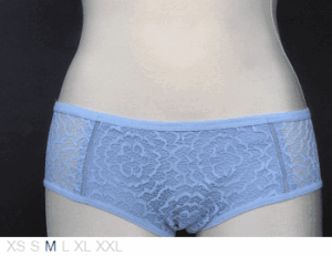 ABS Soft lace ruched-back brief