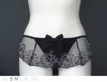 Affinitas Coco sheer lace skirted thong
