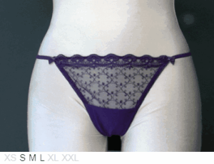 Ajour Adjustable poly and lace thong