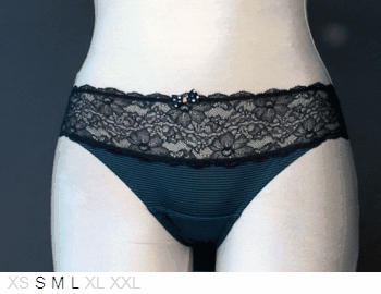 Ajour Poly bikini with half-lace front