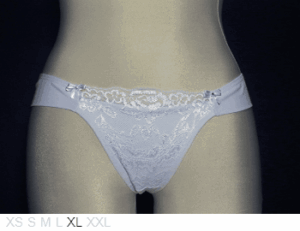 Arsie Lingerie Lace front, poly back thong