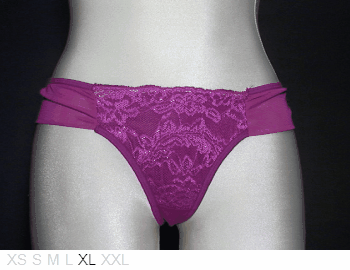 Arsie Lingerie Sheer and lace Brazilian thong