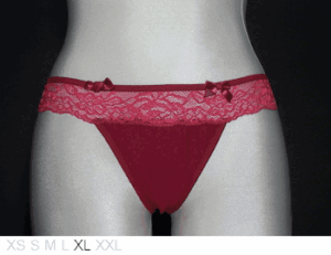 Arsie Lingerie Poly and lace Brazilian thong