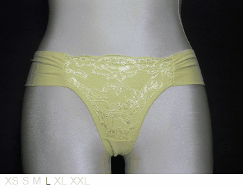 Arsie Lingerie Wide side poly and lace tanga