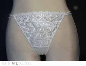 Aubade Cotton and lace Bahia thong