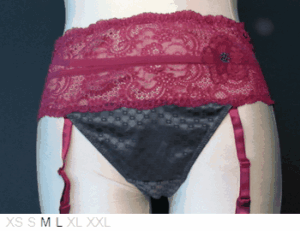 Aubade Lace French knicker with garters