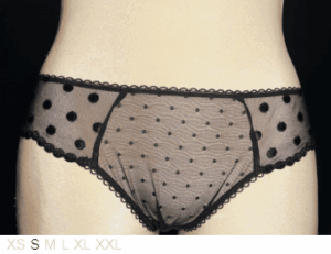 Aubade Sheer thong with lace dots