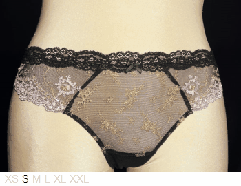 Aubade Sheer and lace thong