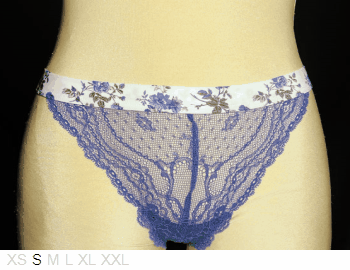 Aubade Lace tanga with printed waistband