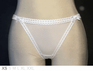 Aubade Bridal string bikini with train