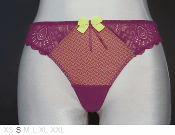Aubade Poly and lace thong