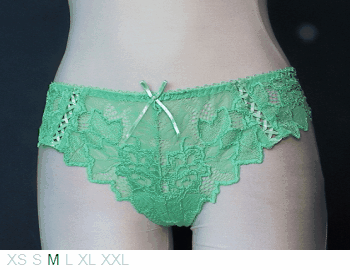 Audelle Fiore poly and lace thong