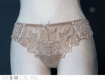 Audelle Fiore poly and lace thong