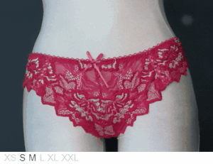 Audelle Fiore poly and lace thong