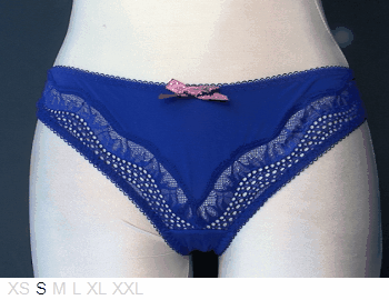 Audelle Lyla fold-over sheer trim tanga