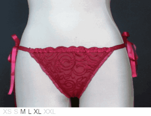 ayra Lingerie Sheer and lace tie-side bikini