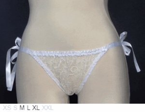 ayra Lingerie Sheer and lace tie-side bikini