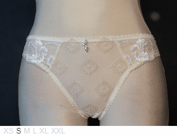 Barbara Sheer and lace bikini with shoe charm