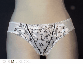 Bassoni Satin front, sheer back bikini