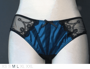 Bassoni Satin front, sheer back bikini