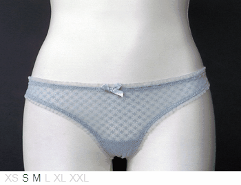 Blush Sheer lace thong