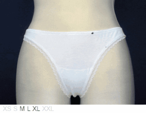 B.Tempt'd Cotton thong with lace trim
