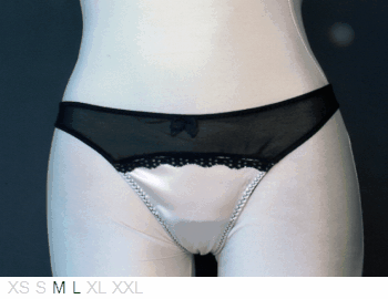 Burdel Satin and sheer Brazilian tanga