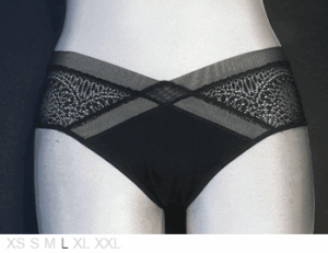Calvin Klein Sheer and lace culotte hipster