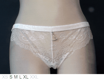 Charnos Bailey lace front, poly back bridal bikini