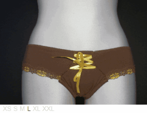 Coobie Ribbon and lace trim hipster