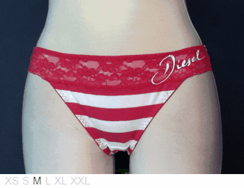 Diesel Horizontal Striped Cotton bikini