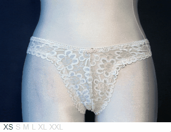 Doce Menta Stretch-lace Brazilian tanga