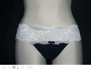 Elegance Brazilian poly brief with lace band