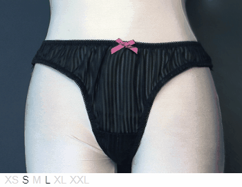 Elle MacPherson Pavilion Jet sheer & lace tanga