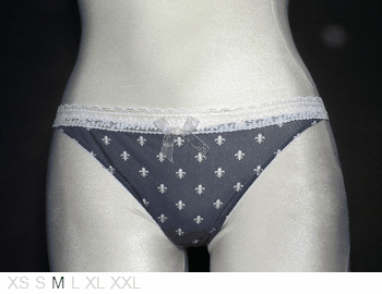 Elle MacPherson Fleur de lis print thong