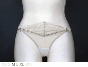 Ellipse Dual-string sheer and lace tanga