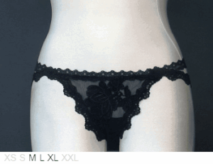 Ellipse Dual string sheer and lace thong
