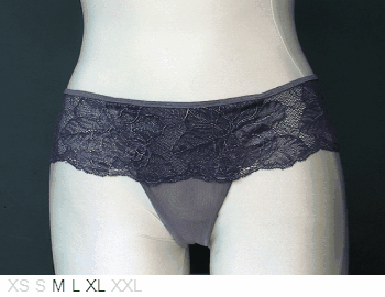 Ellipse Sheer and lace wide side thong