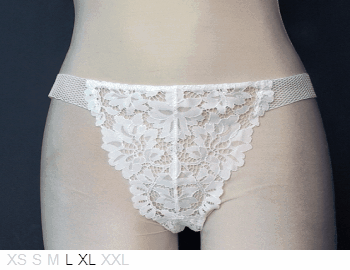 Ellipse Lace thong with lace sides