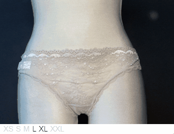 Ellipse Sheer and lace Brazilian bikini