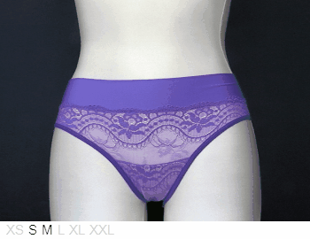Ellipse Poly front, lace back Italian bikini
