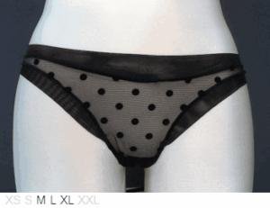 Ellipse Sheer bikini with velvet dots