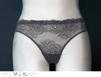 Ellipse Low VPL poly and lace tanga