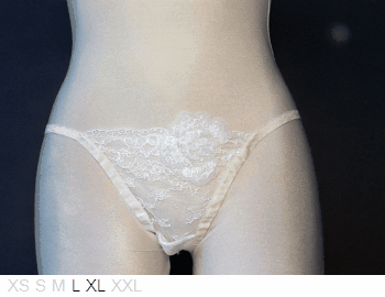 Ellipse Sheer and lace delicate thong
