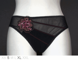Empreinte Sheer bikini with rose embroidery