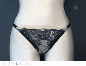 Essentials by A.B.S Sheer and lace G-string