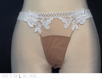 For Love and Lemons Sheer thong with lace
