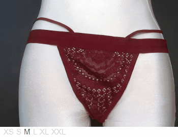 For Love and Lemons Dual layer poly and lace thong