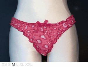 H and M Sheer bikini with ruffled trim