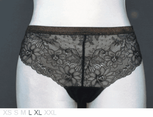 Halogen Sheer and lace Brazilian tanga